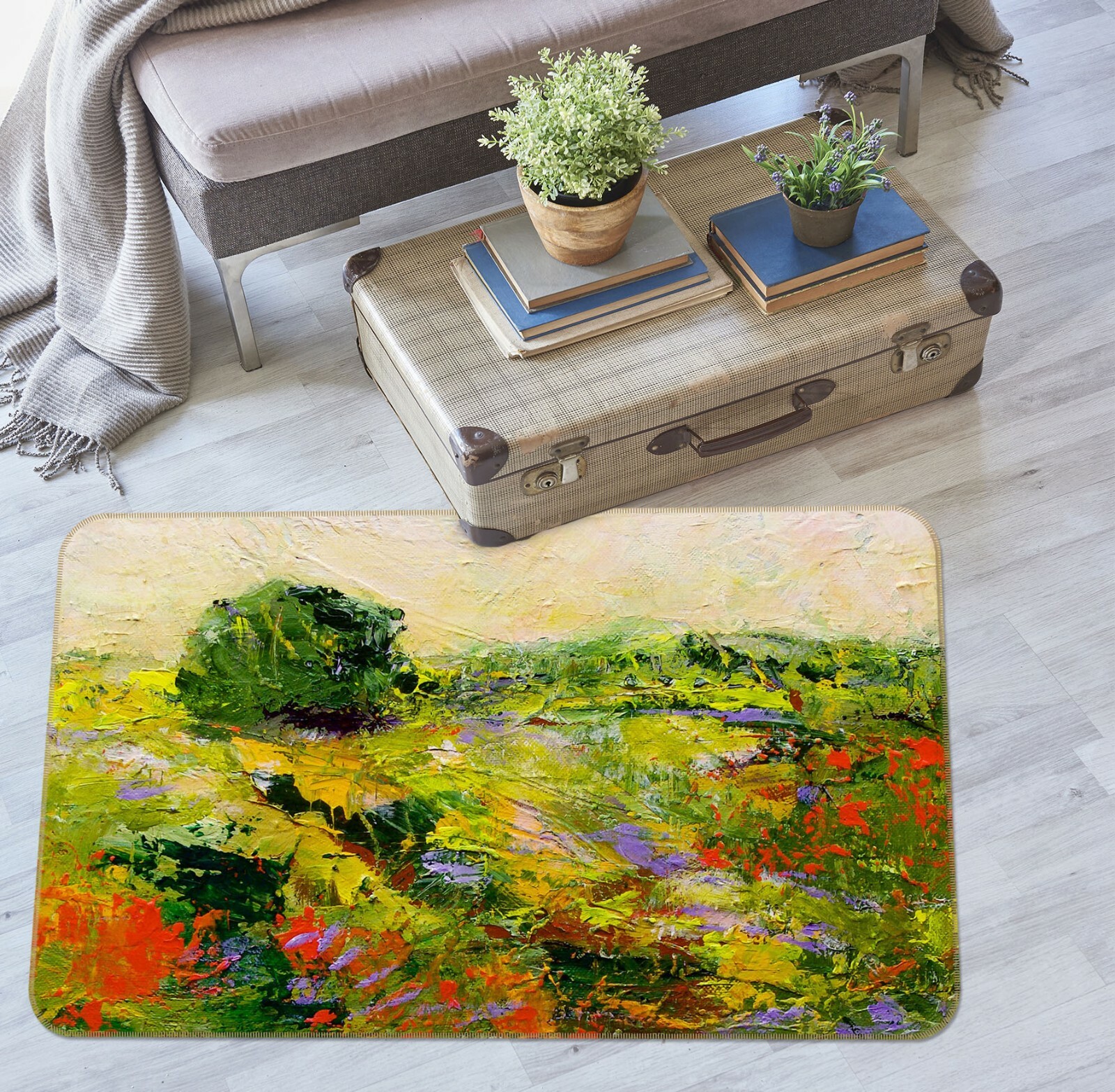 3D Oil Painting Tree ZHUA141 Game Non Slip Rug Mat Photo Carpet Allan P Zoe