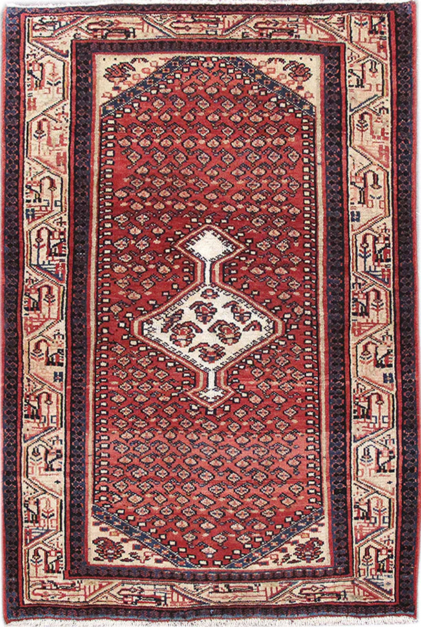 3.4 x 5 Perrsian Hamadan Mahaal Rug Tribbal #PIX-82707