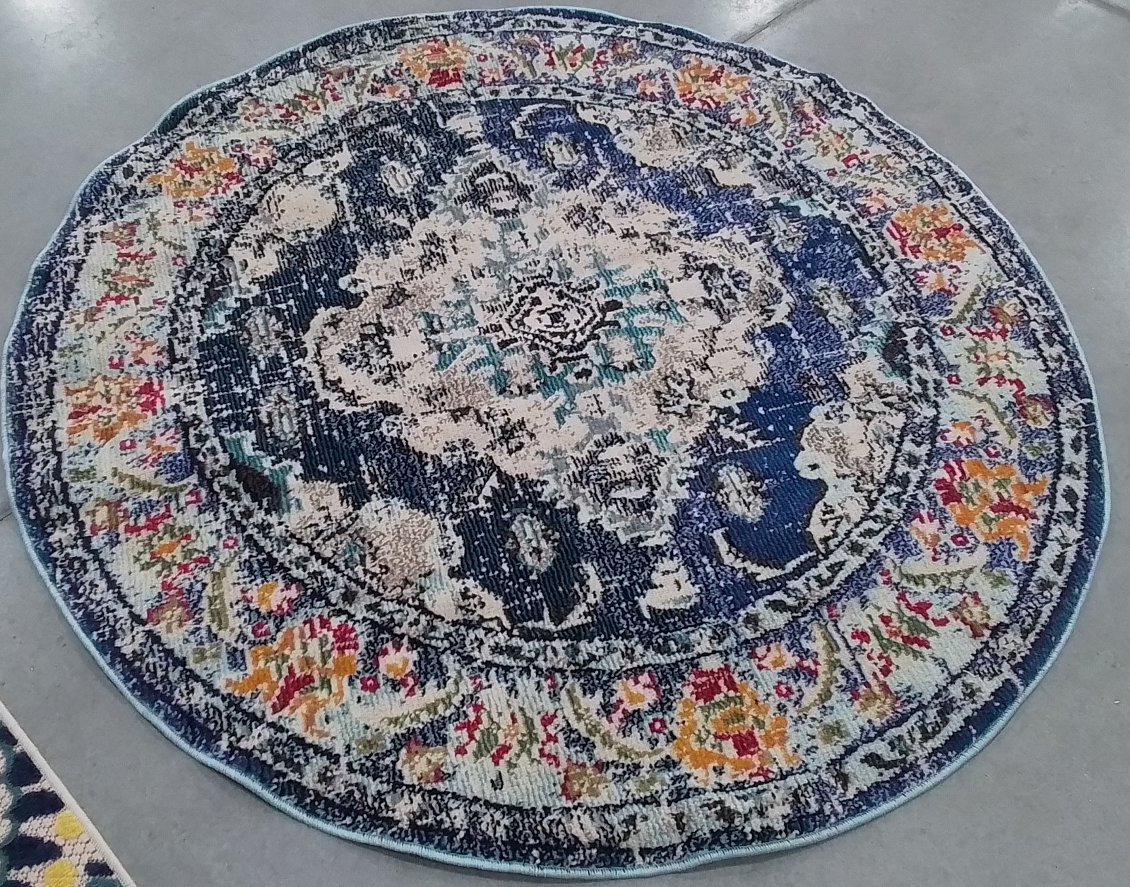 NAVY / LIGHT BLUE 5′-0″ x 5′-0″ Flaw in Rug, Reduced Price 1172804692 MNC243N-5R