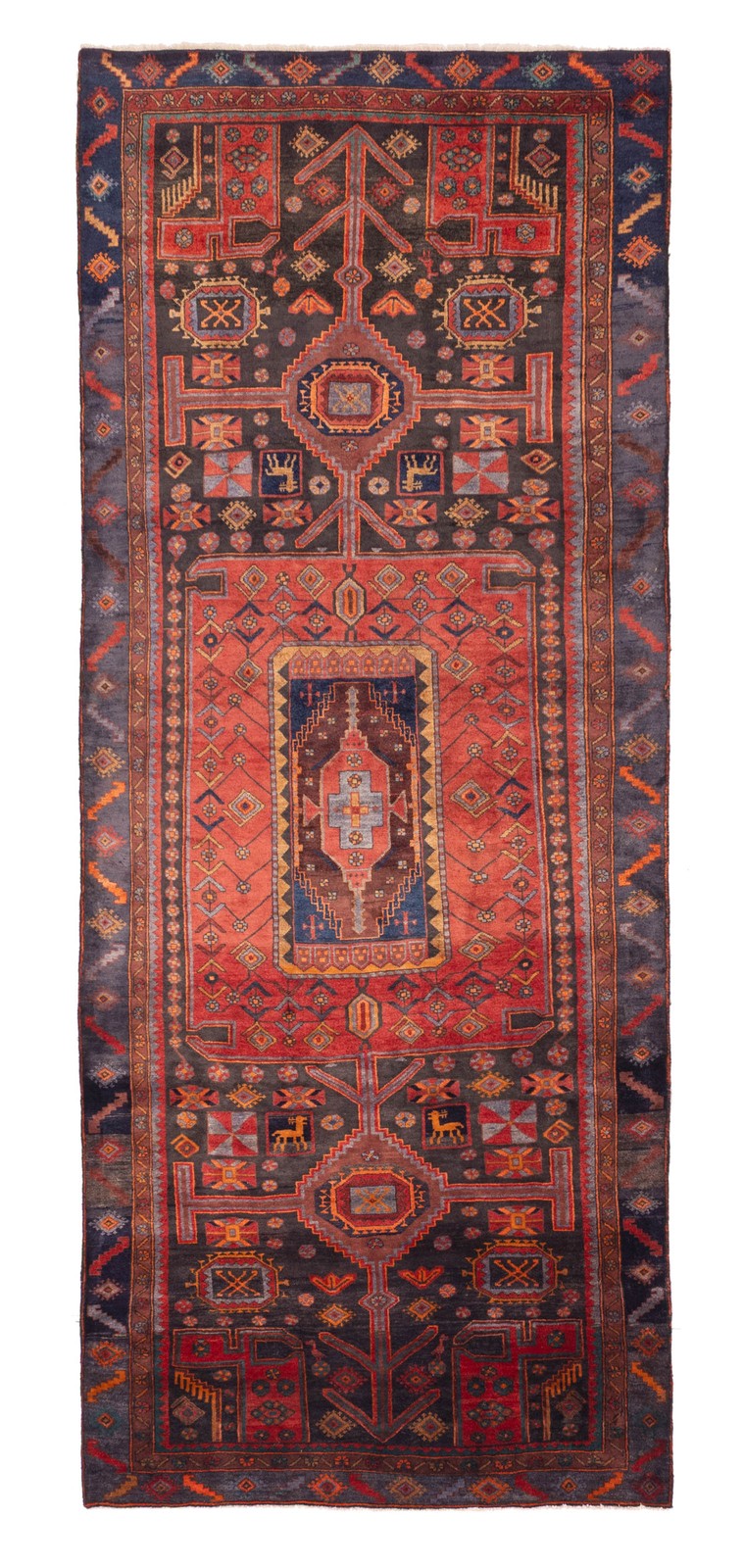 Vintage Traditional Hand-Knotted Area Rug 4’2″ x 10’6″ Oriental Wool Carpet