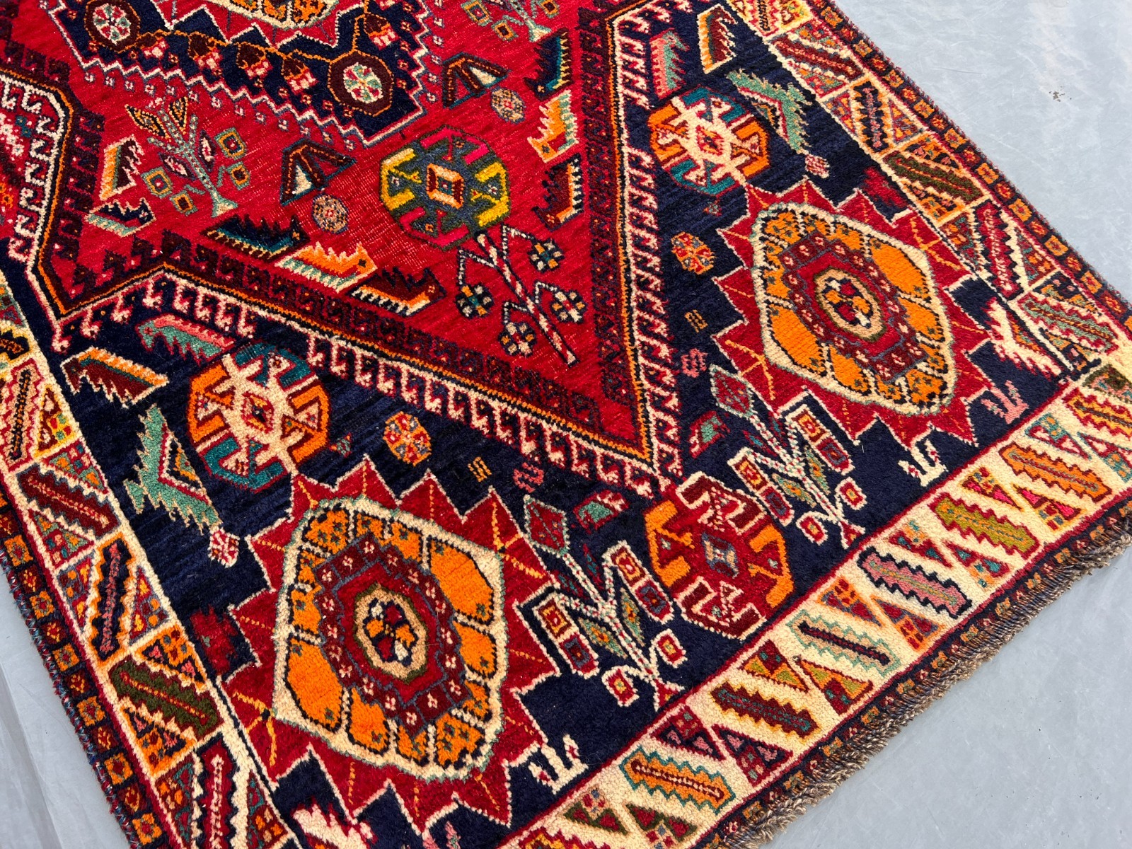 3’4″x6’4″ Ft Vintage Afghan Baluchi Hand Knotted Wool Geometric Area Rug