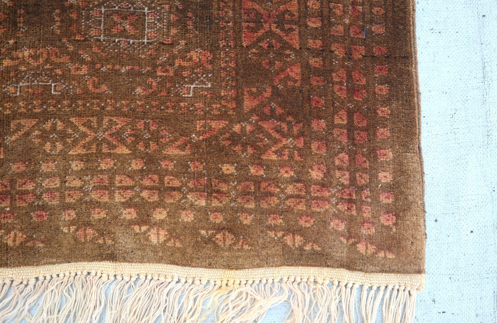 2’8×6’3 ft Afghan Handmade Oriental Rug, Terracotta Turkmen Tribal Runner Rug