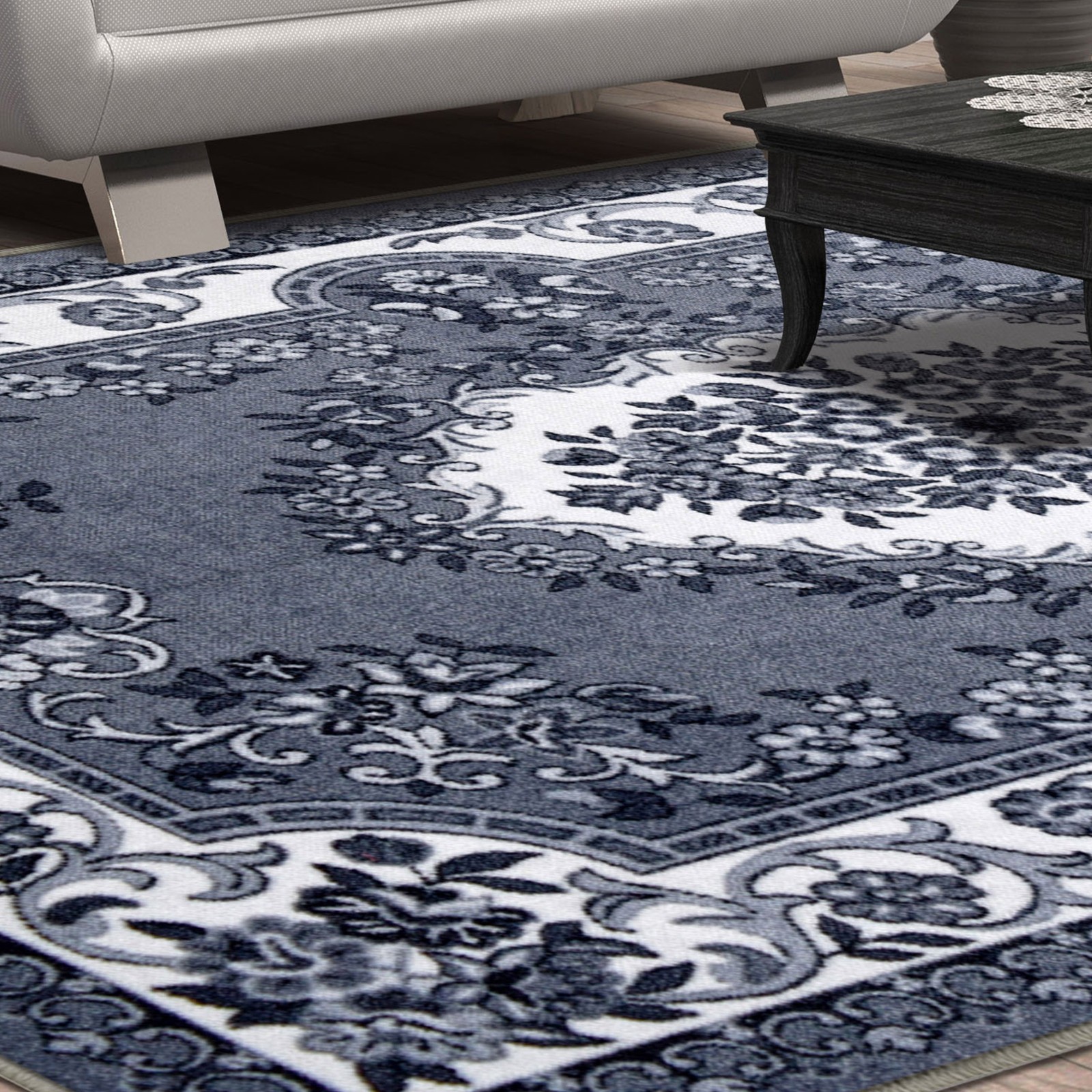 Seraphina Traditional Floral Hydrophobic Runner Mold Resistant Indoor Area Rug