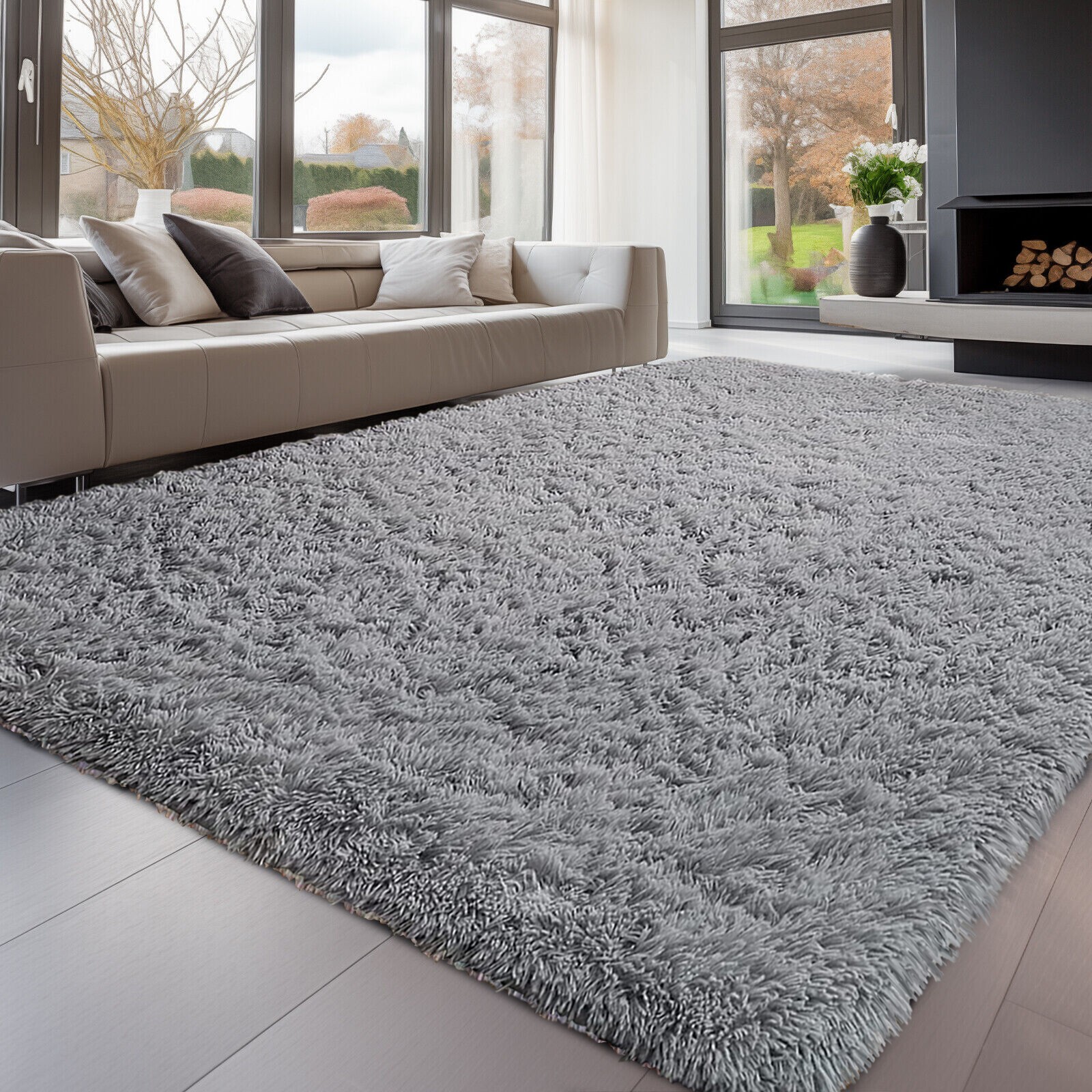 Luxury Shaggy Area Rug Plush Soft Carpet for Living Room Bedroom Floor Decor