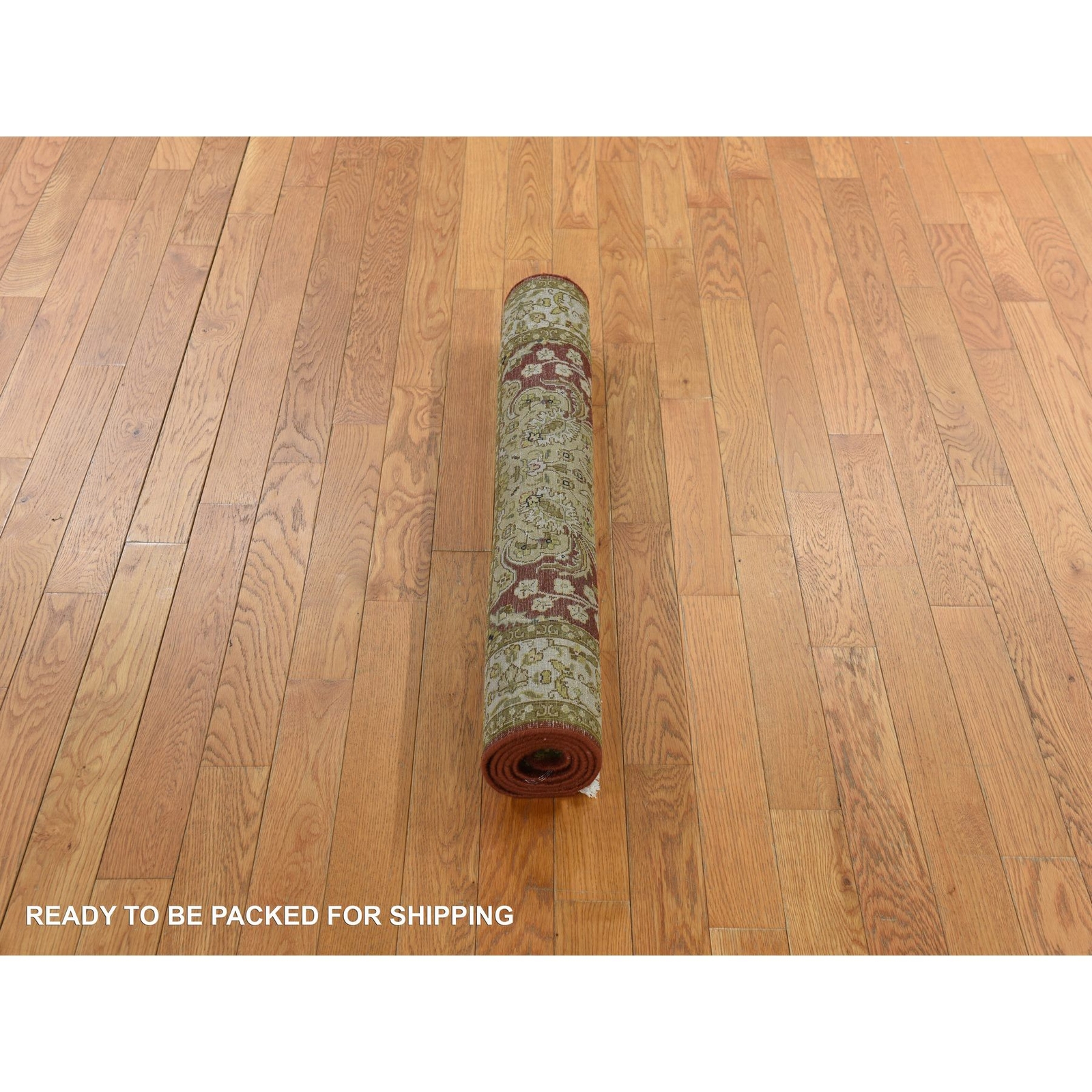 3’1″x5′ Red Hand Knotted 300 KPSI Zoroastrian Design New Zealand Wool Rug R78361