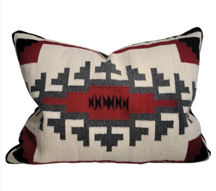Handwoven Navajo wool Pillow cover Pair Pillow cover Size 18×24 inch