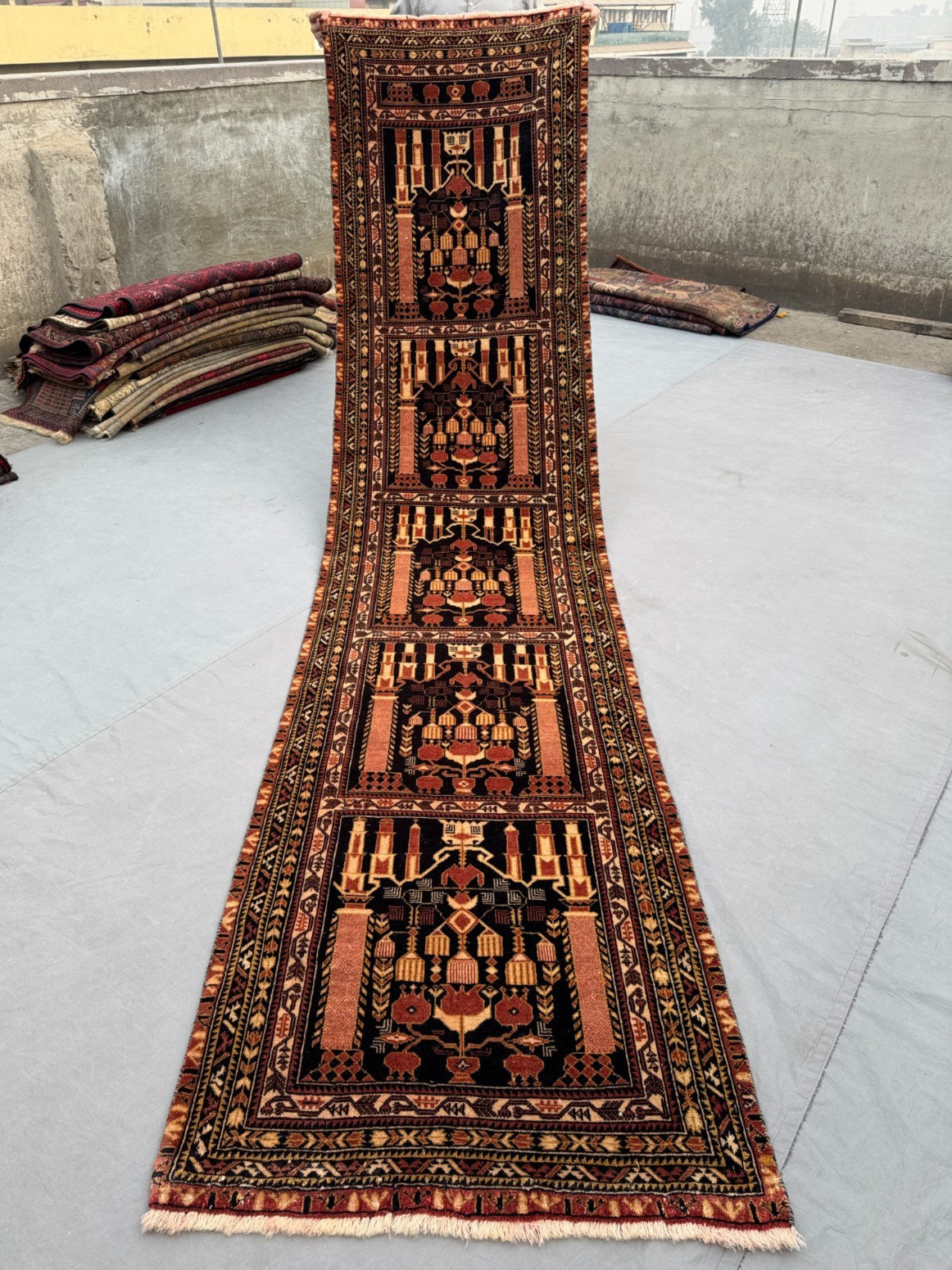 2’8 x 11’5 Ft Elegant Baluchi Ali Khwaja Runner Rug – Vintage Tribal Wool Carpet