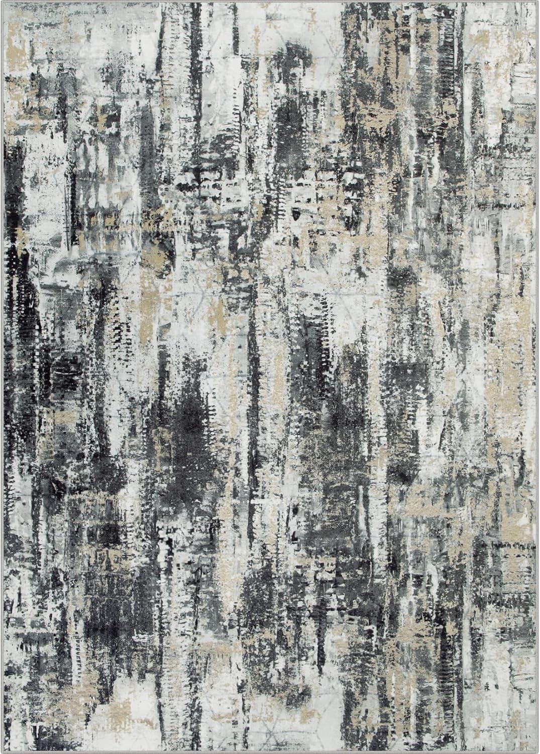 8×10 Area Rugs Washable Rug: Large Modern Abstract Living Room Rug Soft Anti-Ski