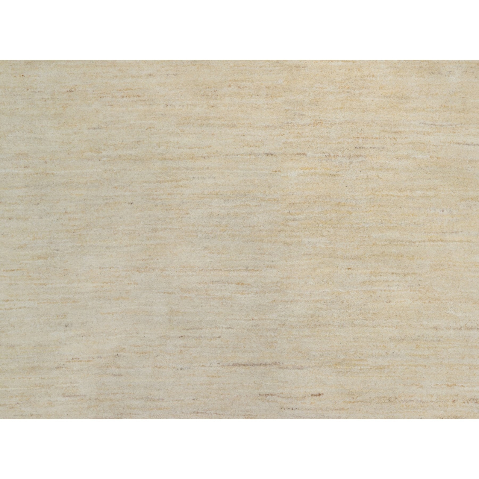 7’9″x7’9″ Bone White Pure Wool Modern Plain Design Hand Knotted Round Rug R91308