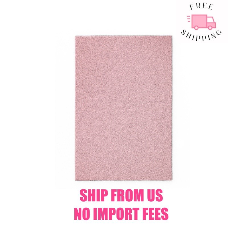 Mainstays Kids Tufted Light Pink Shag Washable Area Rug, 3′ x 4’8″