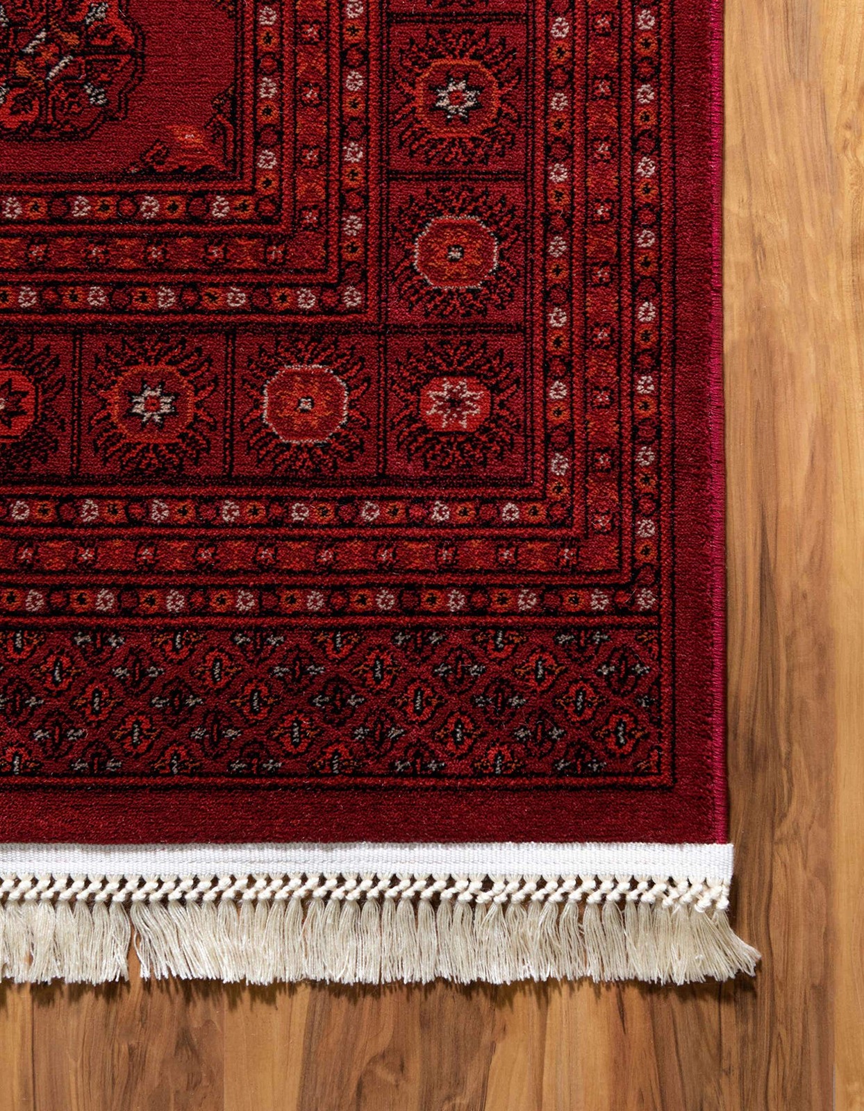 Tekke Collection Over-Dyed Saturated Traditional Torkaman Area Rug (6′ 0 x 9’…