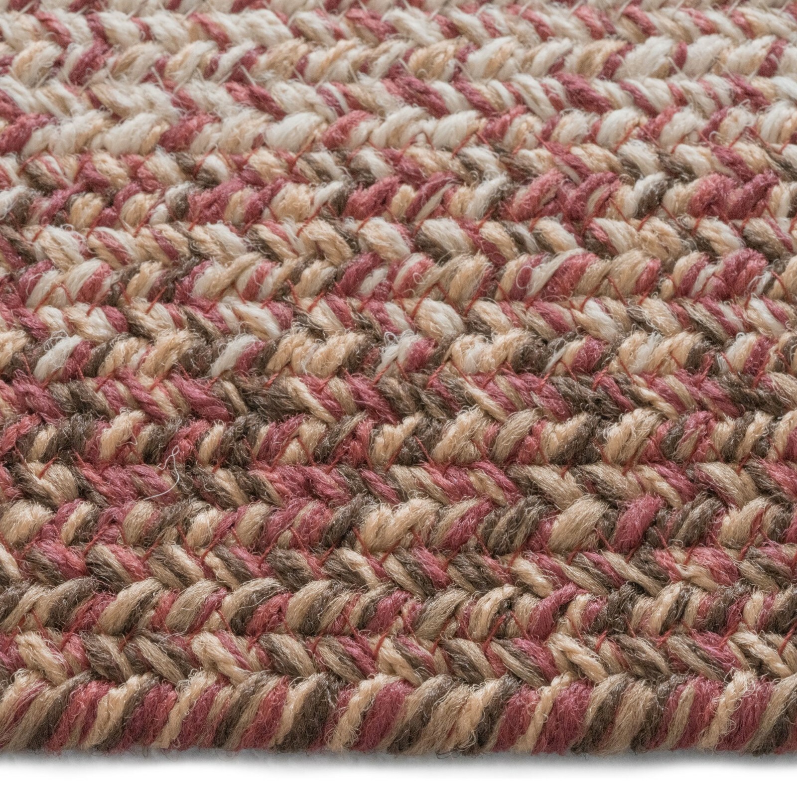 Capel Rugs Winthrop Maple Red Banded Variegated Country Oval Braided Rug