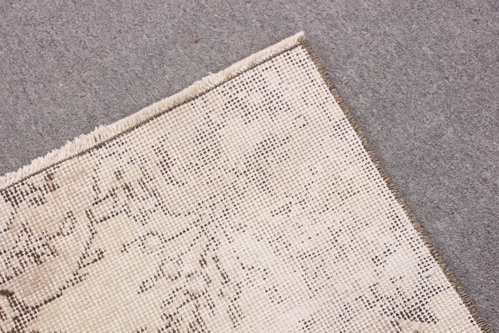 3,7×6,8 ft Vintage Rug, Area Turkish Rug, Beige Southwestern Rug