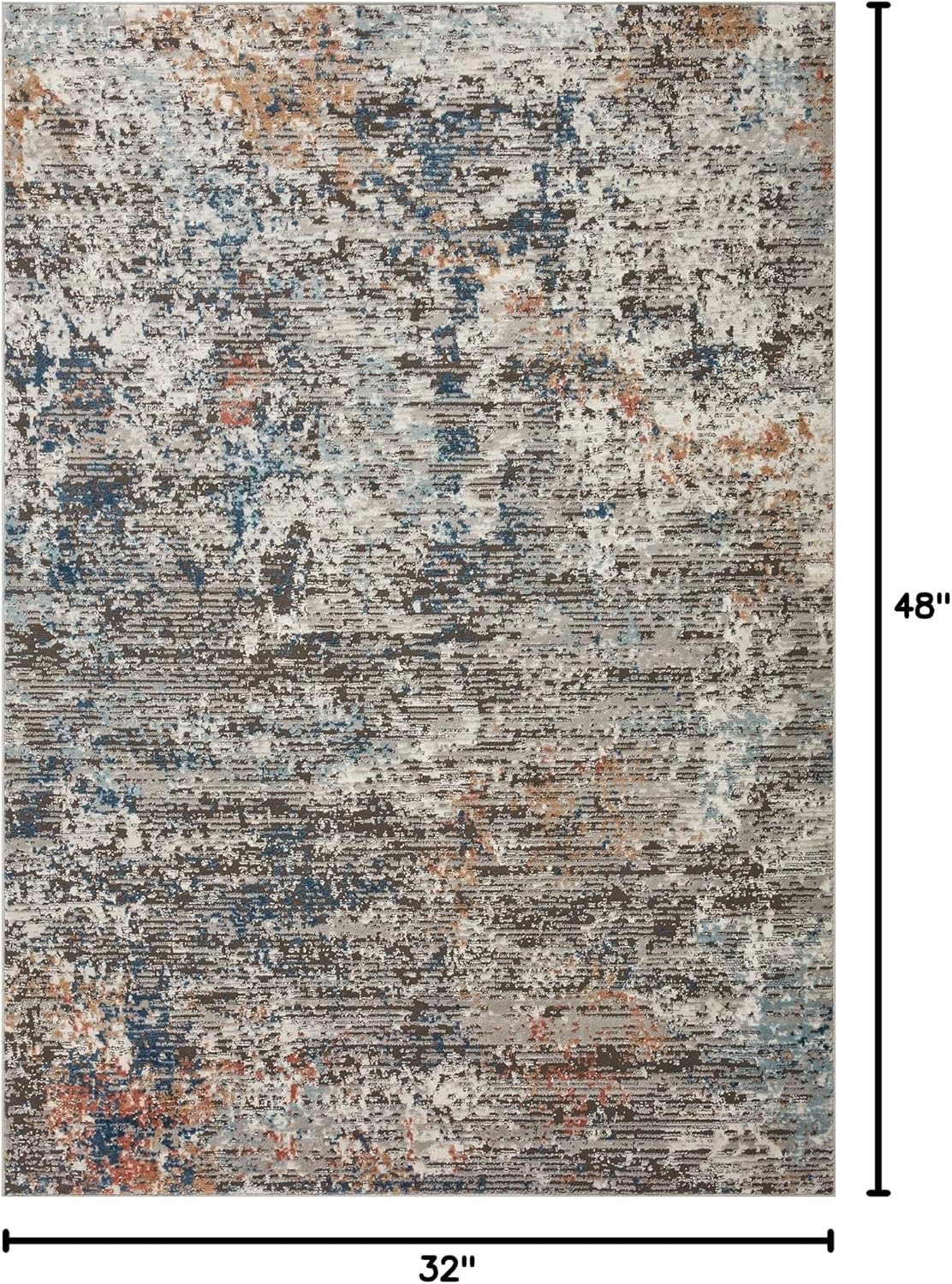 Loloi II Bianca Granite/Multi 9′-9″ x 13′-6″ Area Rug Granite / Multi