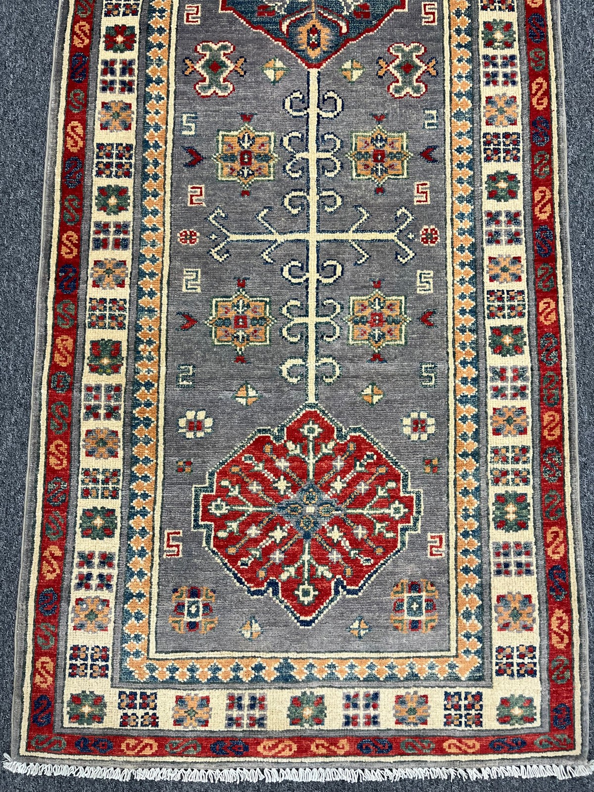 Kazak Tribal 2′ 8″X8′ Handmade Wool Runner Rug # 13774