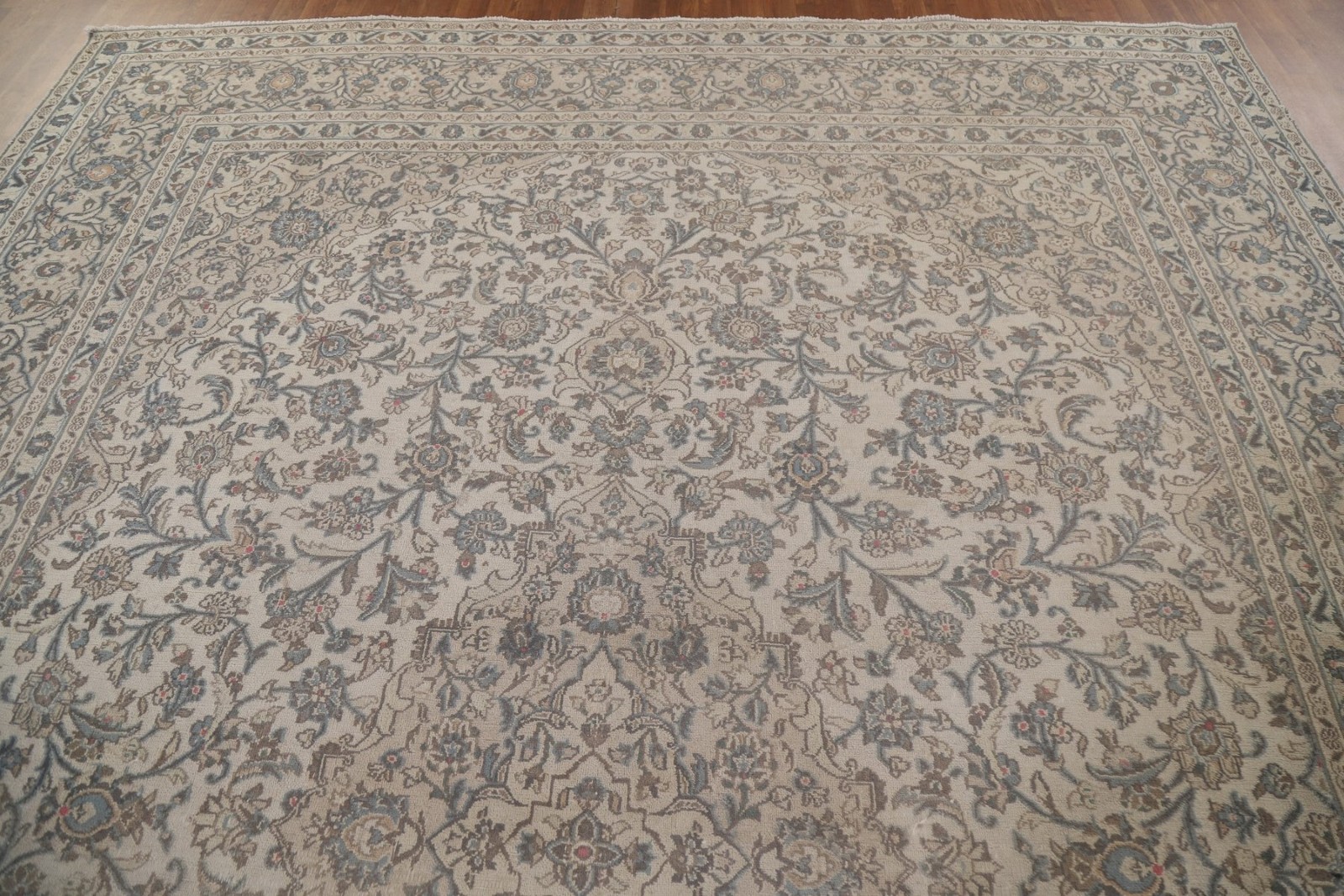Traditional Living Room Area Rug 10×12 Ivory Wool Medallion Classic Vintage Rug