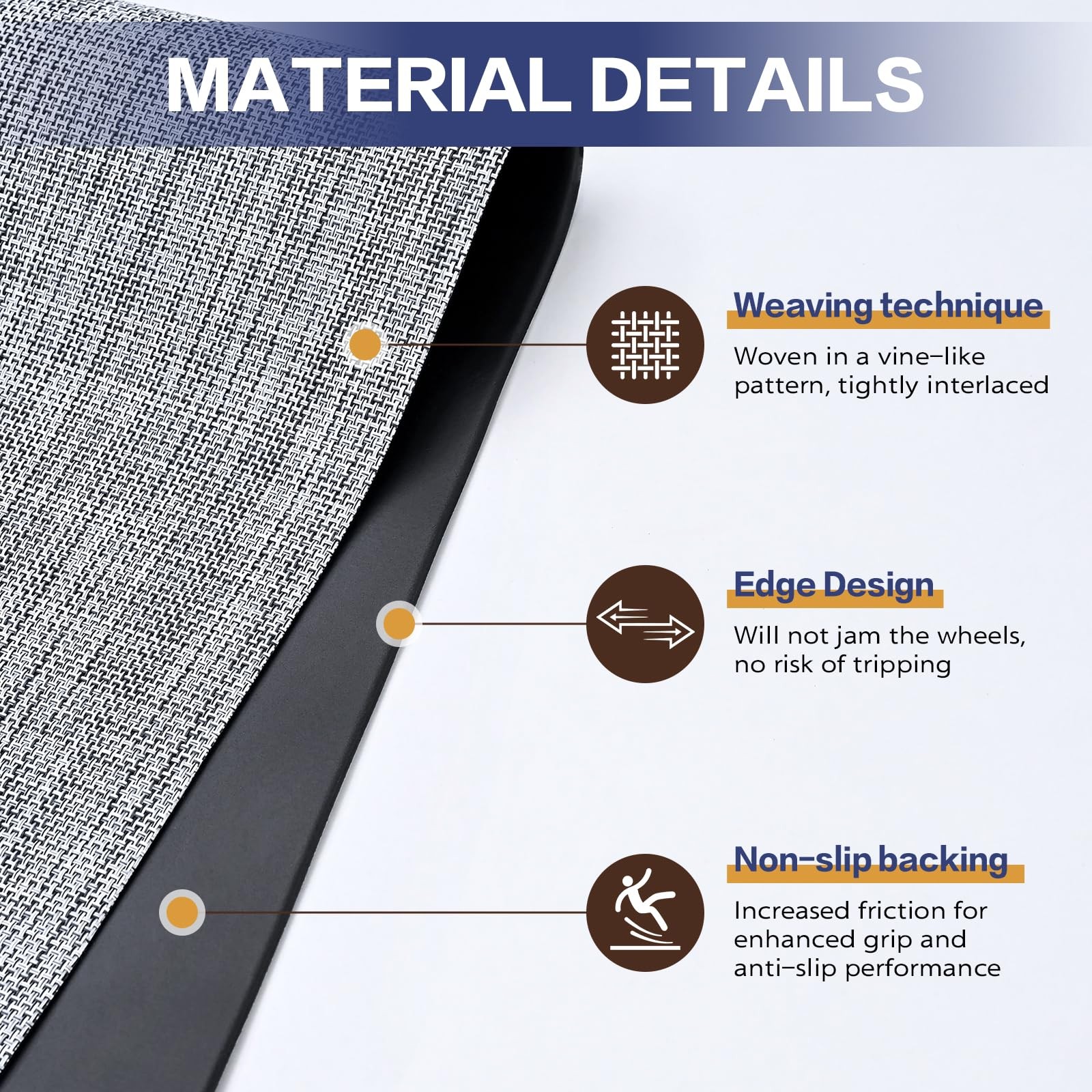 Vinyl Floor Mat Area Mat Waterproof Vinyl Area Rug for Under Dining Table 4.8…