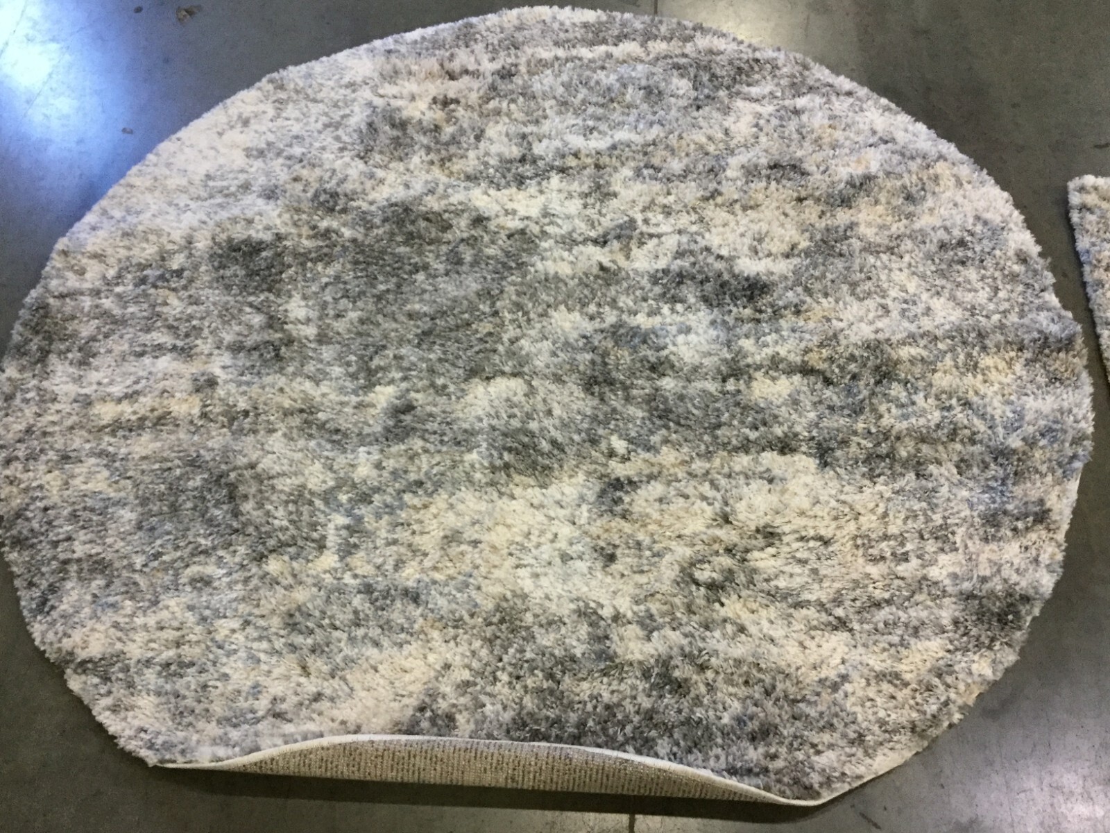 GREY / CREAM 5′-3″ X 5′-3″ Pressed Pile Rug, Reduced Price 1172656012 BER219G-5R
