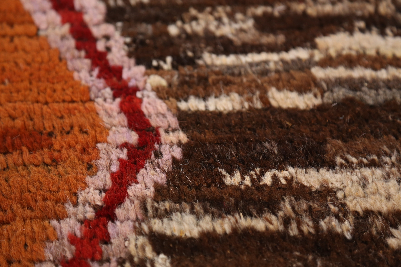 Unique Luxury Hand-Knotted Moroccan Brown Living Room Large Rugs 11×13 ft