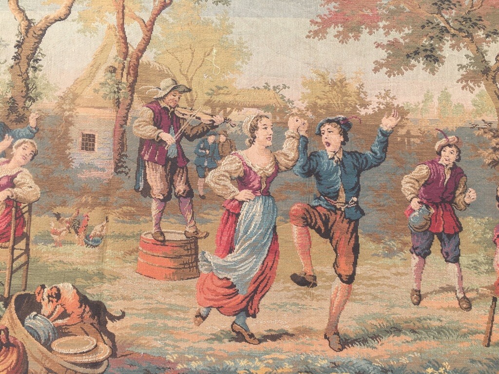 Vintage French Tapestry, Pictorial Stunning Tapestry Home Decor Tapestry,2×6 ft