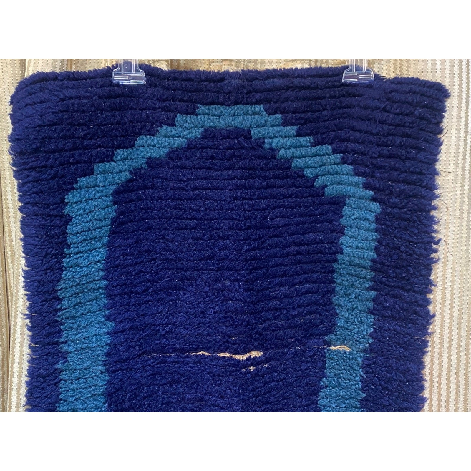 1930s Vintage Chenille Rug Mat Boudoir 31″x18.8″ Farmhouse Cottagecore