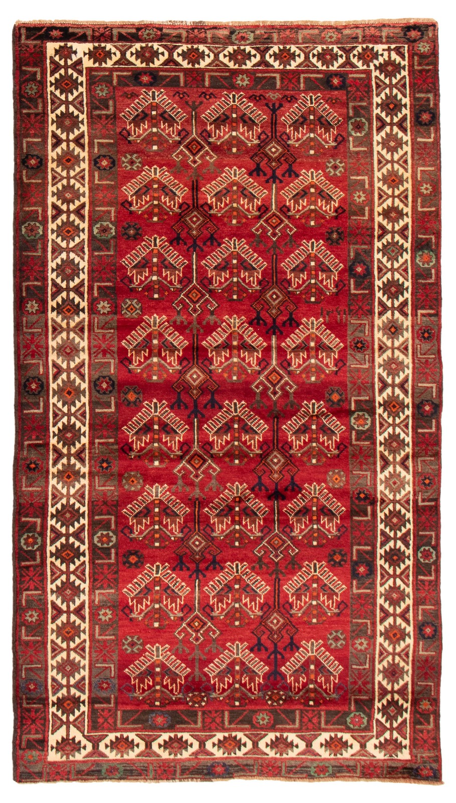Vintage Hand-Knotted Area Rug 5’1″ x 9’6″ Traditional Oriental Wool Carpet