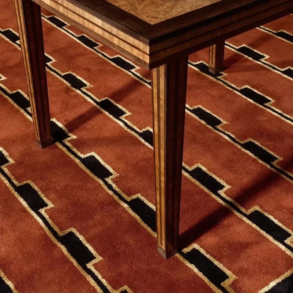 Hand-Tufted Wool Rug 9x12ft- Nordic Knots Grand Deep Wine Rug, Handmade Area Rug