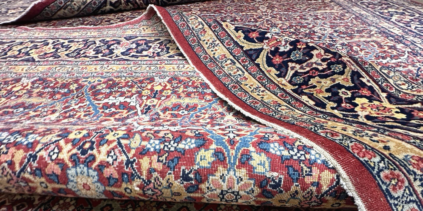 Auth: 1930’s Antique Kurdish North West Rug Mystical ART Beauty Red 9×12
