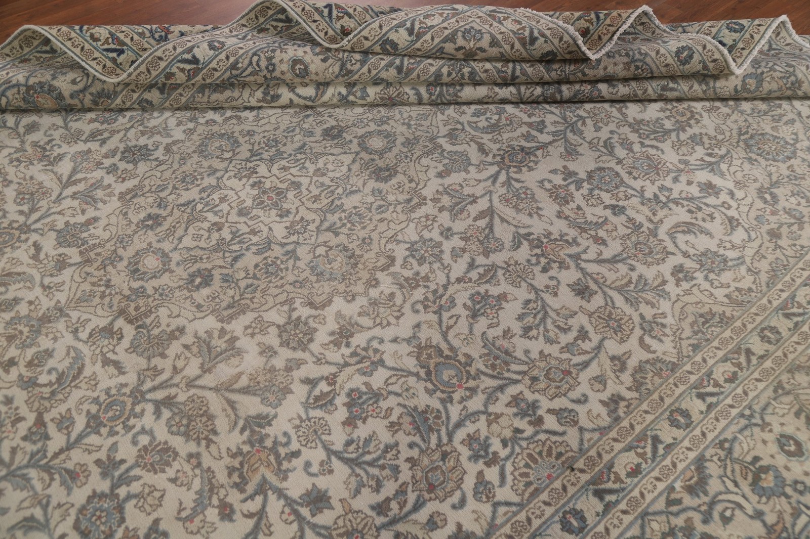 Traditional Living Room Area Rug 10×12 Ivory Wool Medallion Classic Vintage Rug