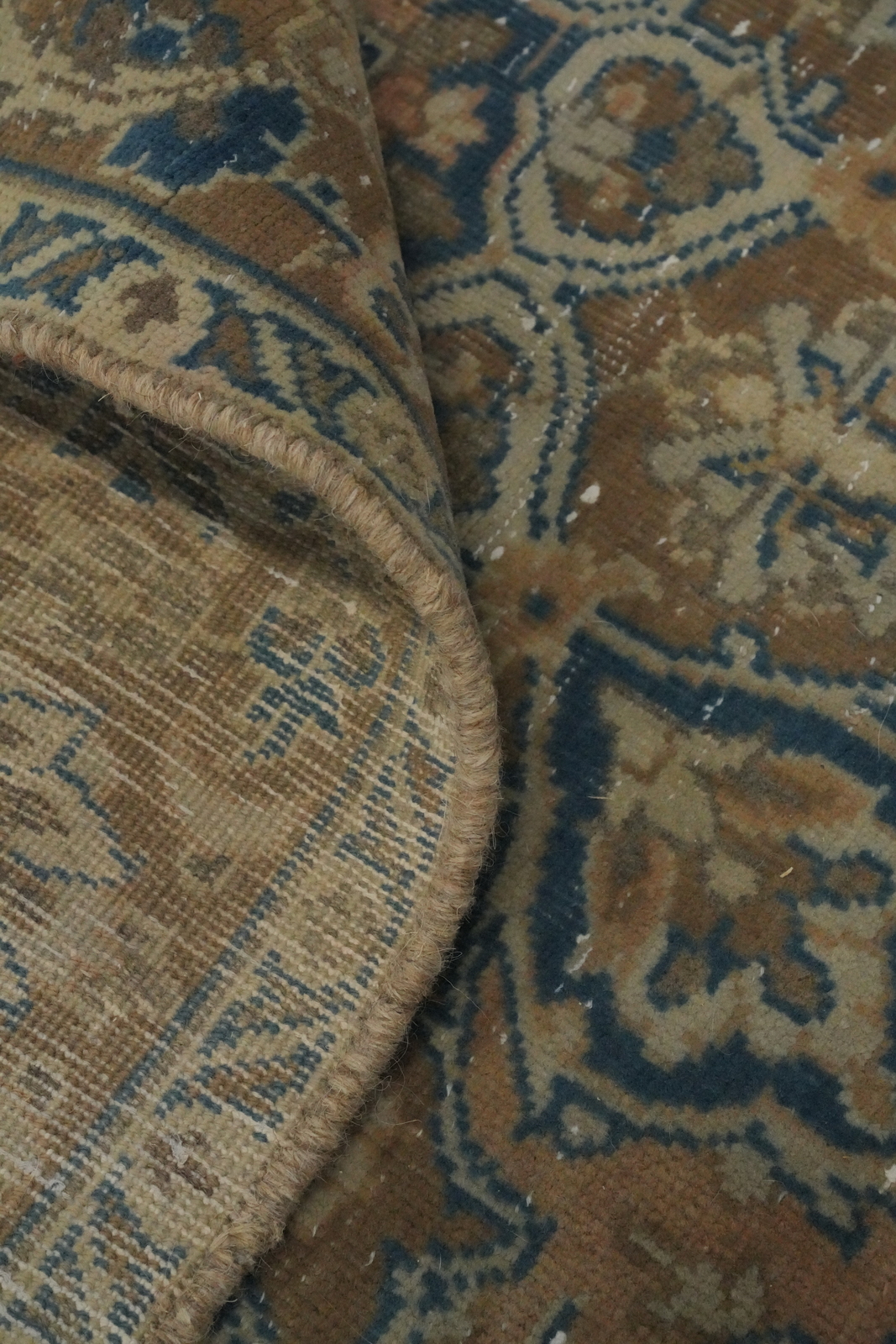 Vintage Muted Rust Distressed Wool Traditional Hand-knotted Area Rug 6×10 Carpet