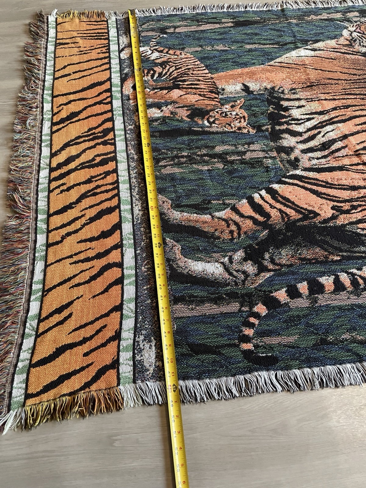 Vintage Tiger & Cub Large Throw Tapestry Rug Blanket