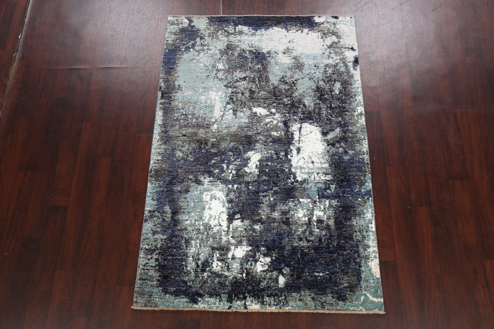 Artistic Modern Abstract Oriental Area Rug Wool/ Silk Hand-made Carpet 5×7