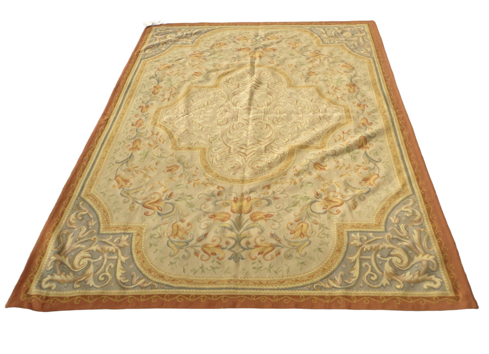 Peel & Company AD097 Aubusson Wool Rug – 6′ × 9′ – Handwoven Elegance
