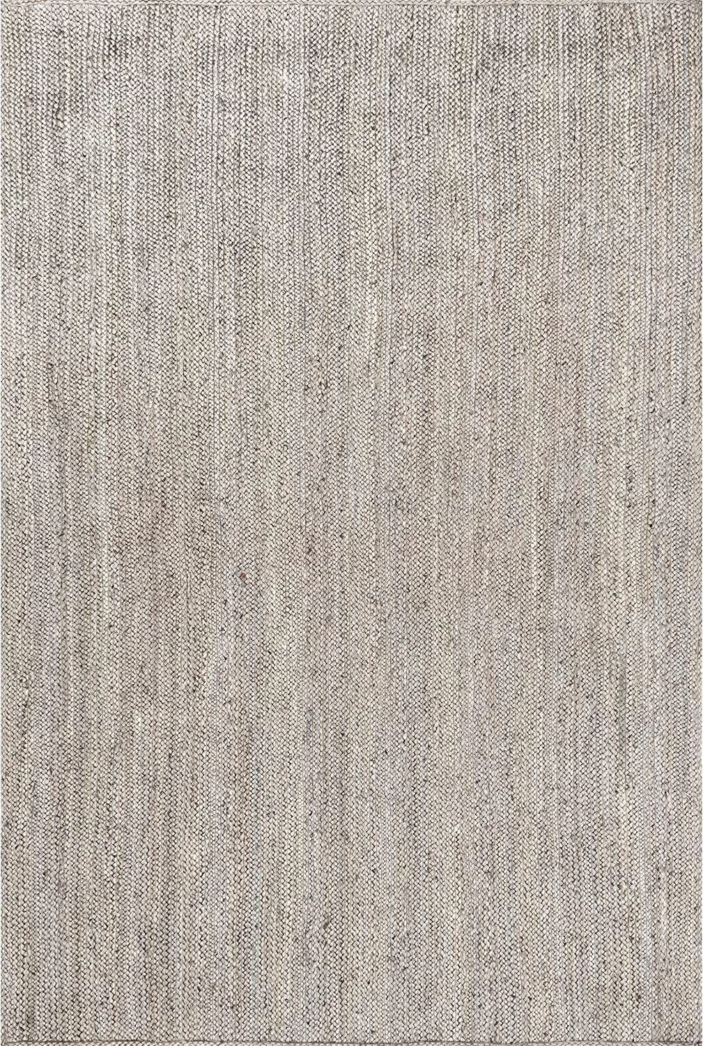 Jute Rug Rectangle 100% Natural Braided Style Living Room Area Carpet Boho Rug