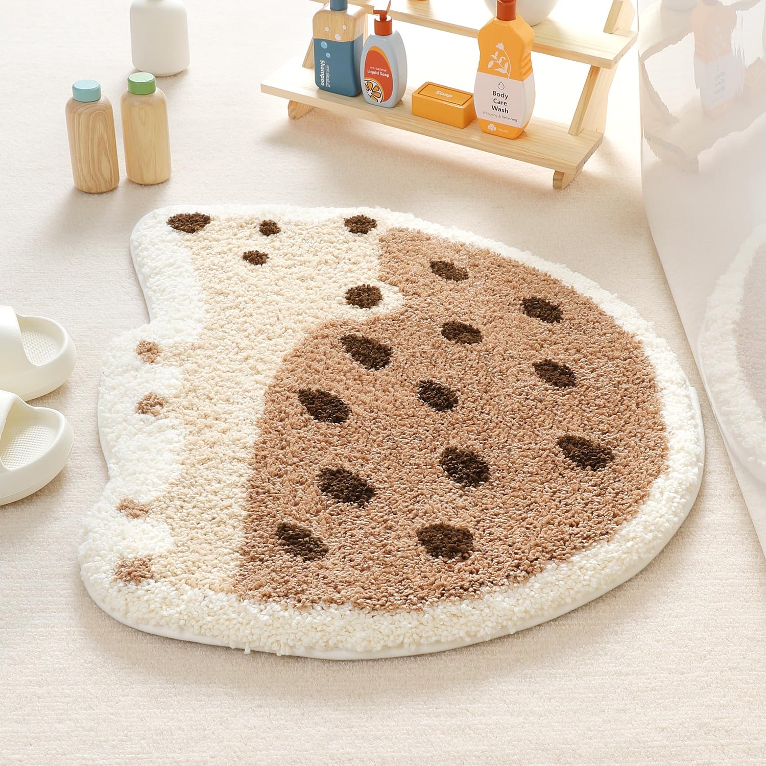 Cute Hedgehog Animal Bath Mat Soft Plush Microfiber Shower Rug 20×28 Inch