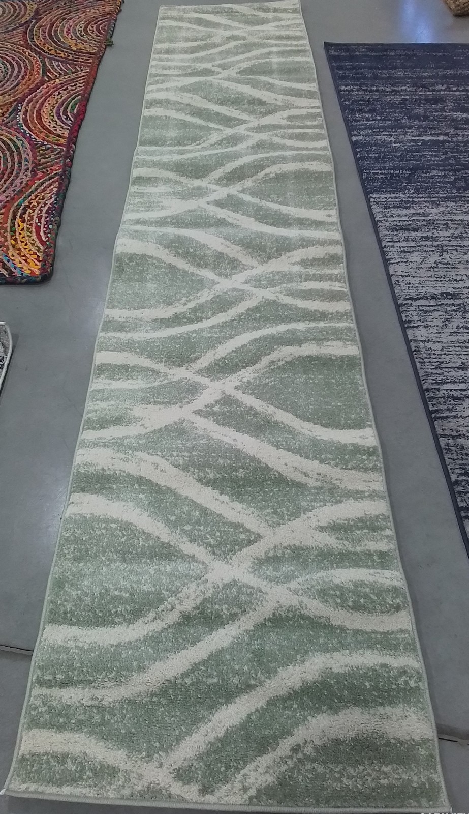 SAGE / CREAM 2′-6″ x 12′-0″ Flaw in Rug, Reduced Price 1172790162 ADR125X-212
