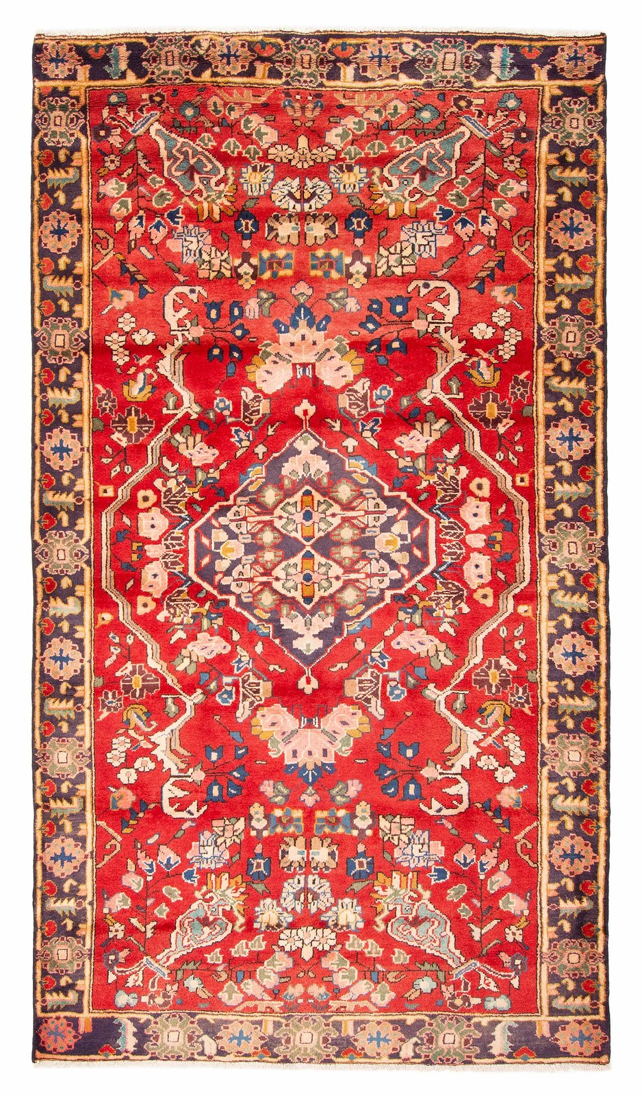 Vintage Traditional Hand-Knotted Area Rug 5’5″ x 9’9″ Oriental Wool Carpet