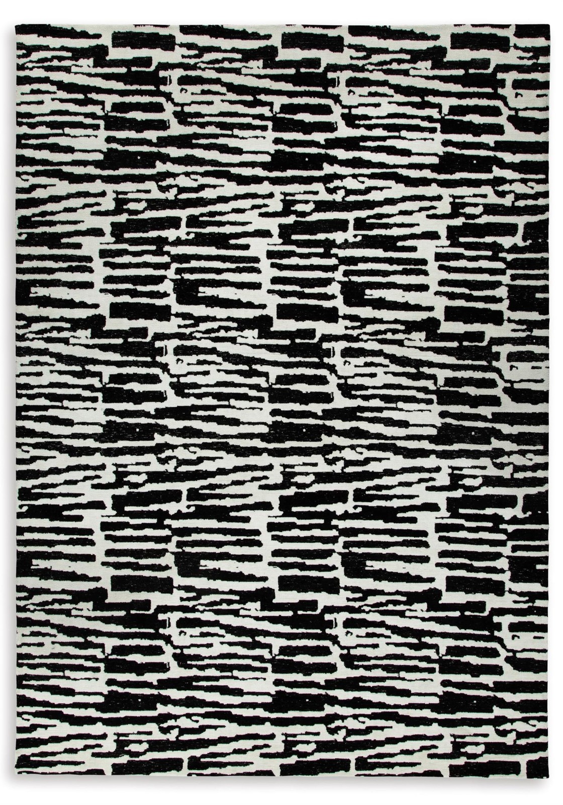 Ashley Furniture Bramshaw 8″ x 10″ Polyester and Cotton Rug in Black/Ivory