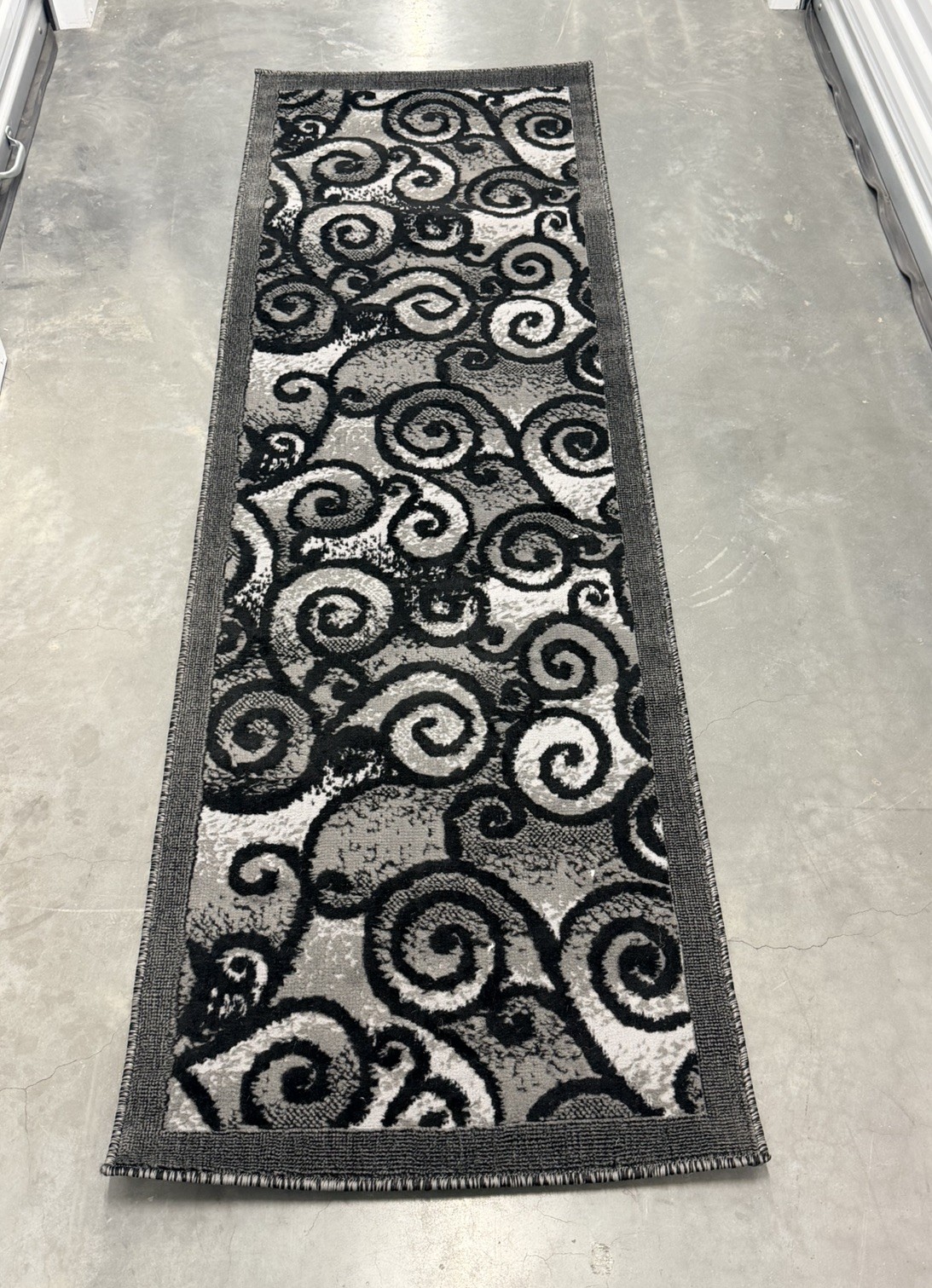 Greyish Black Runner Rug 2’2’’ x 6’9’’ || Made in Turkey || High quality Luxury