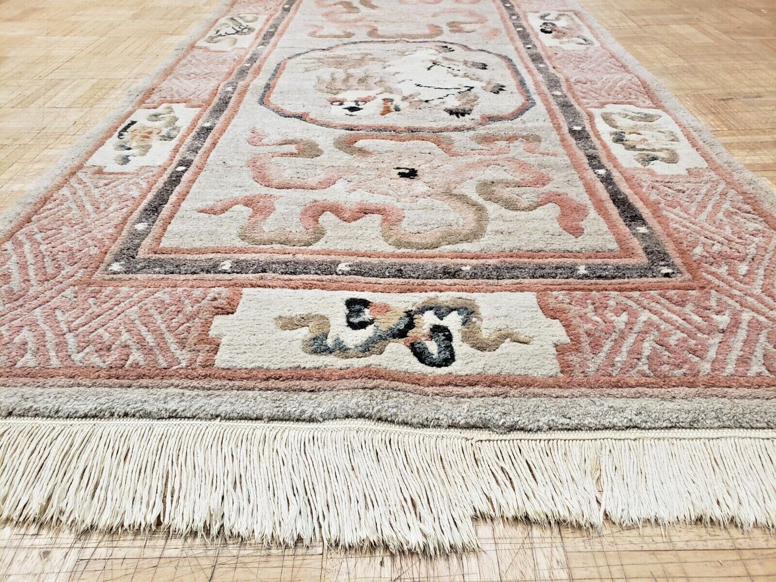3×6 TIBETAN MONGOLIAN CHINA RUG 1960’s HAND WOVEN ARTISAN 100% WOOL ORIENTAL RUG