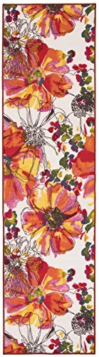 Modern Bright Flowers Non-Slip (Non-Skid) Area Rug Runner 2′ X 7′ (22″ X 84″)