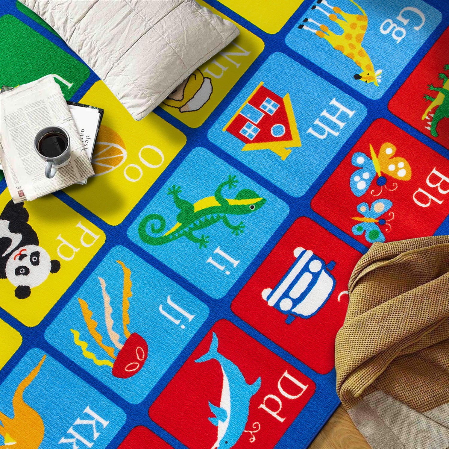 Rugs for Kids Room Kids Alphabet Educational Learning Non Slip Kids Area Rug 5×7