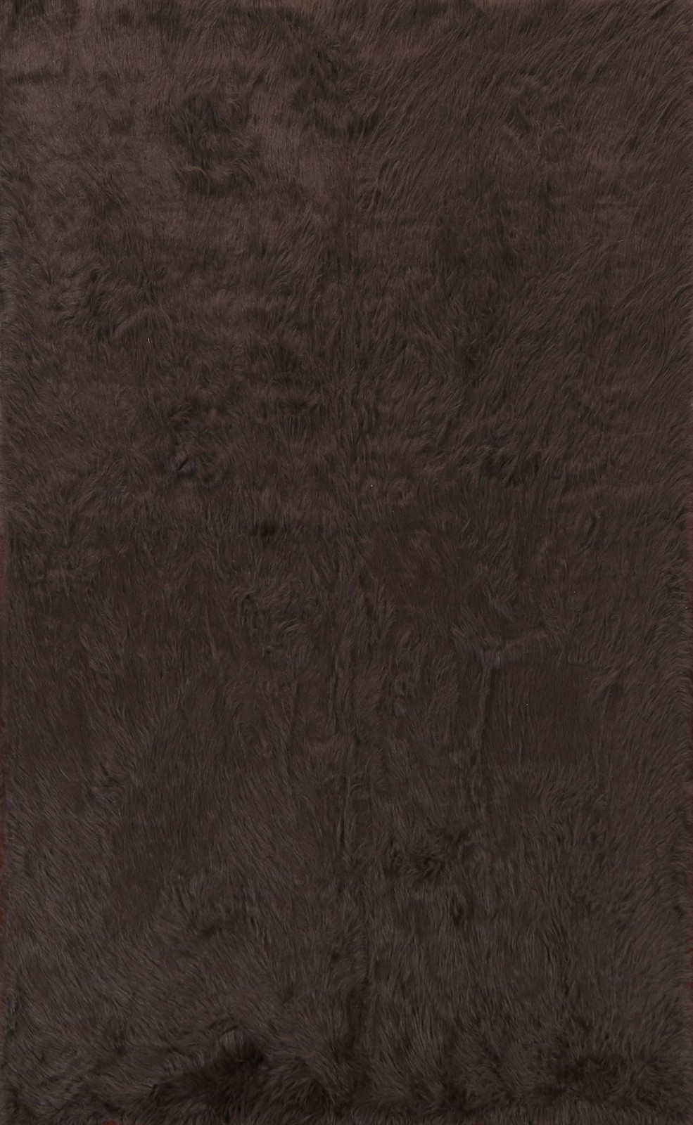 Contemporary Shaggy Oriental Area Rug 5×7 Dark Brown Hand-tufted Solid Carpet