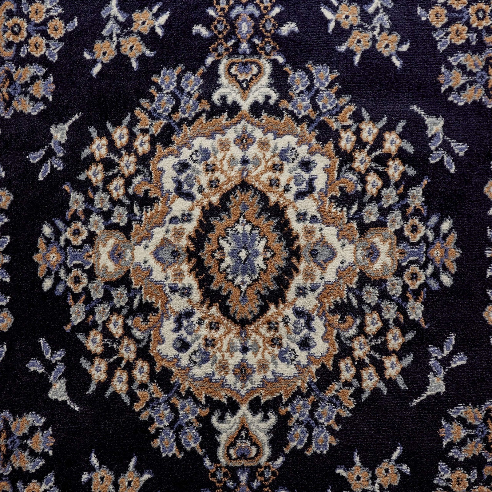 Home Dynamix Premium Sakarya Traditional Medallion Area Rug, Navy Blue/Brown,…