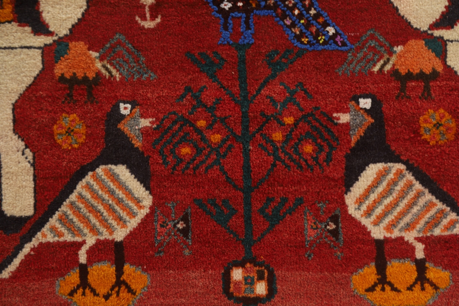 Vintage Tribal Pictorial Kasshkoli Area Rug 6×8 Wool Hand-made Traditional Ru