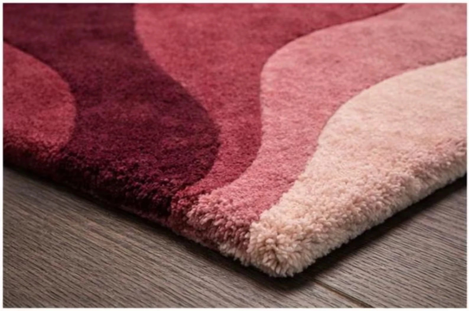Hand Tufted Wine Abstract Rug, Modern Wool Area Rug, Luxury Burgundy Pink Carpet
