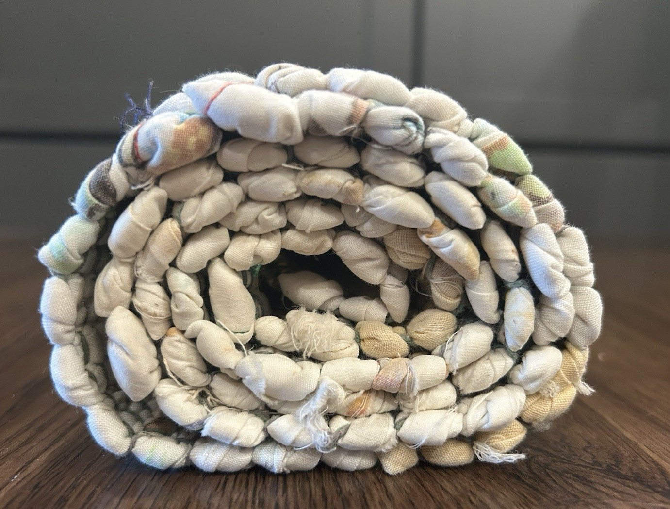 Vintage Woven Rag Rug Hall Hallway Aisle Runner Farmhouse Country 49″ x 27″