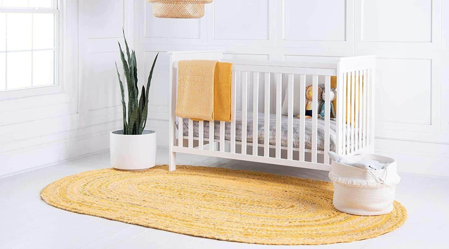 Rug 100% natural cotton braided oval Rug reversible modern outdoor area rugs