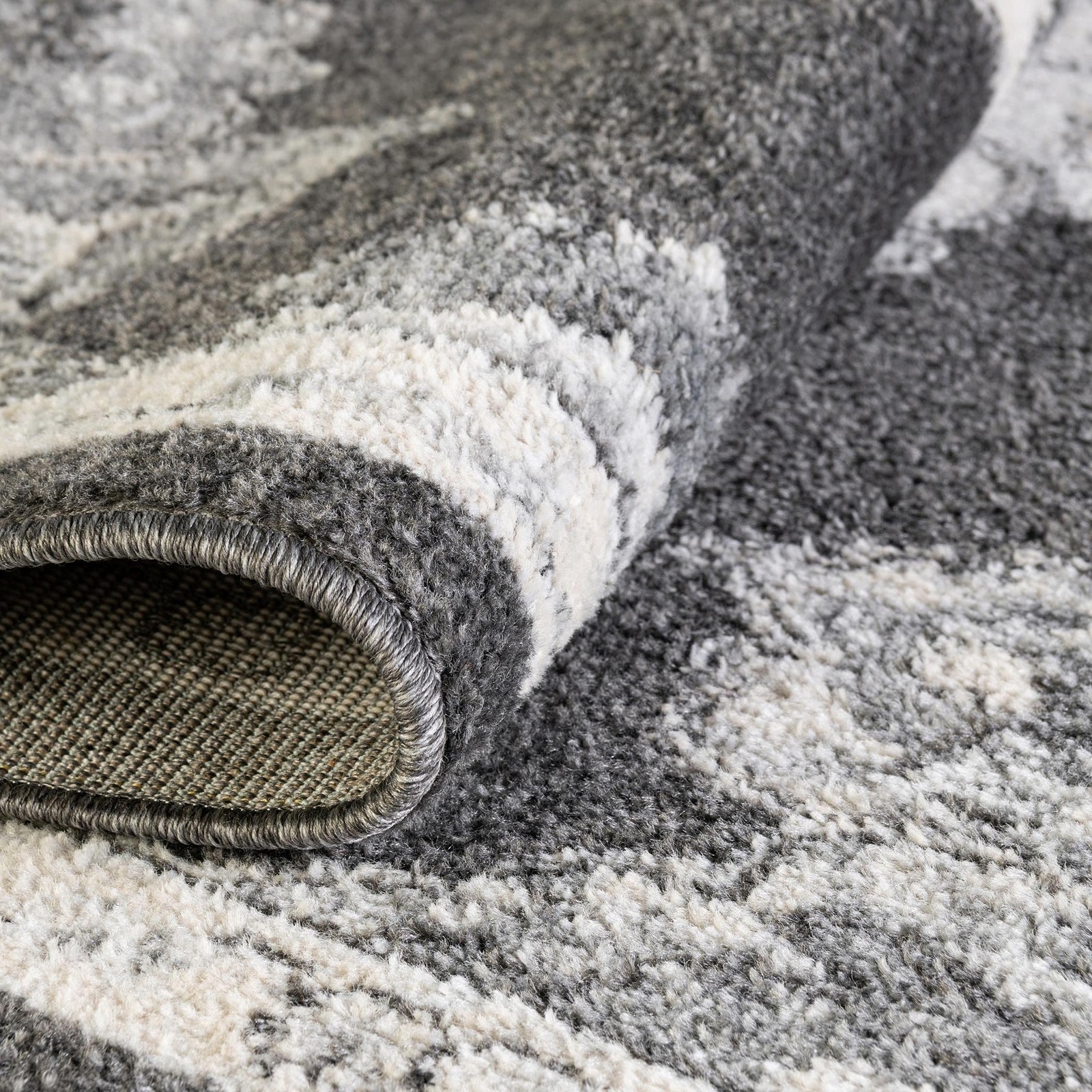 Unique Loom Parker Collection Area Rug – 5 Square Charcoal/ Gray 3158755