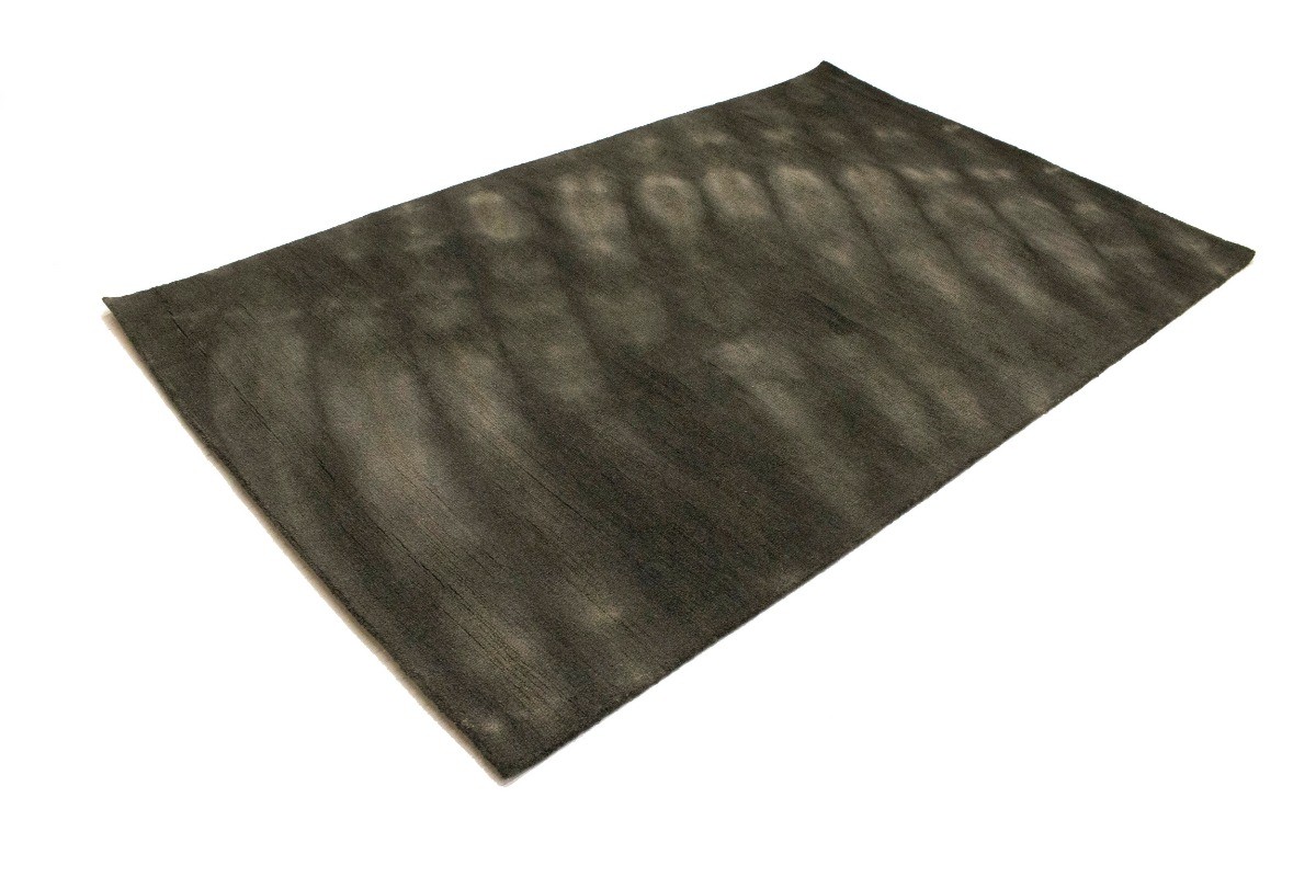 5×8 Charcoal Hand-Tufted Wool Rug Modern Tie-Dye Style Living Room Carpet